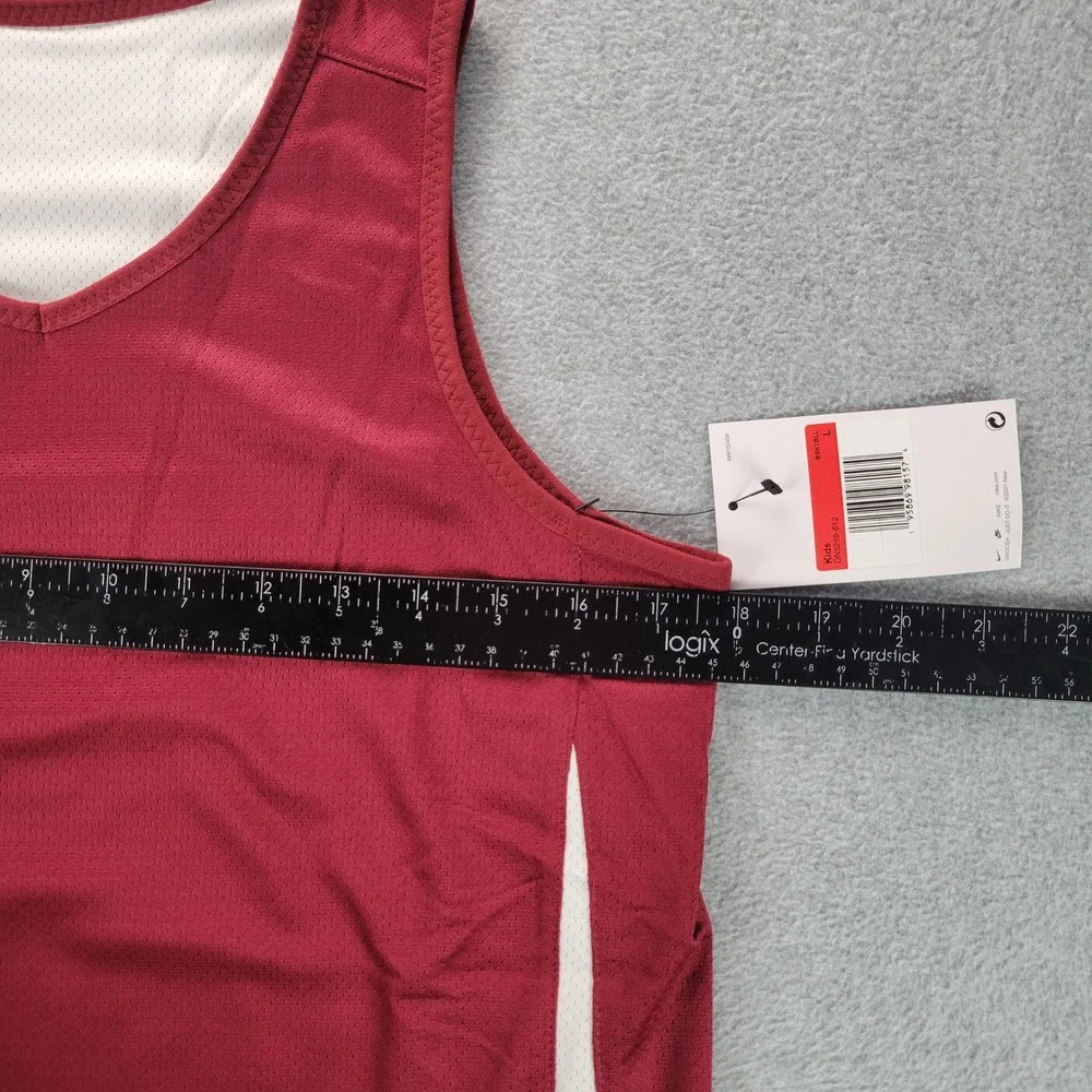 Nike Kids Reversible‎ Basketball Jersey Maroon White DN5269-612 Size Large L